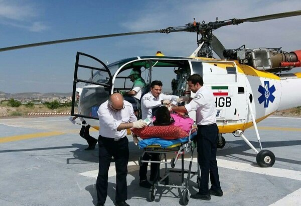 انتقال فرد دچار سوختگی درجه یک با اورژانس هوایی به گیلان
